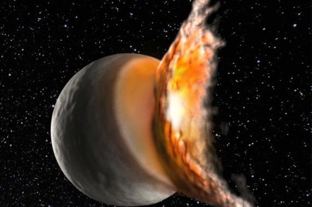 Impact entre 2 asteroides